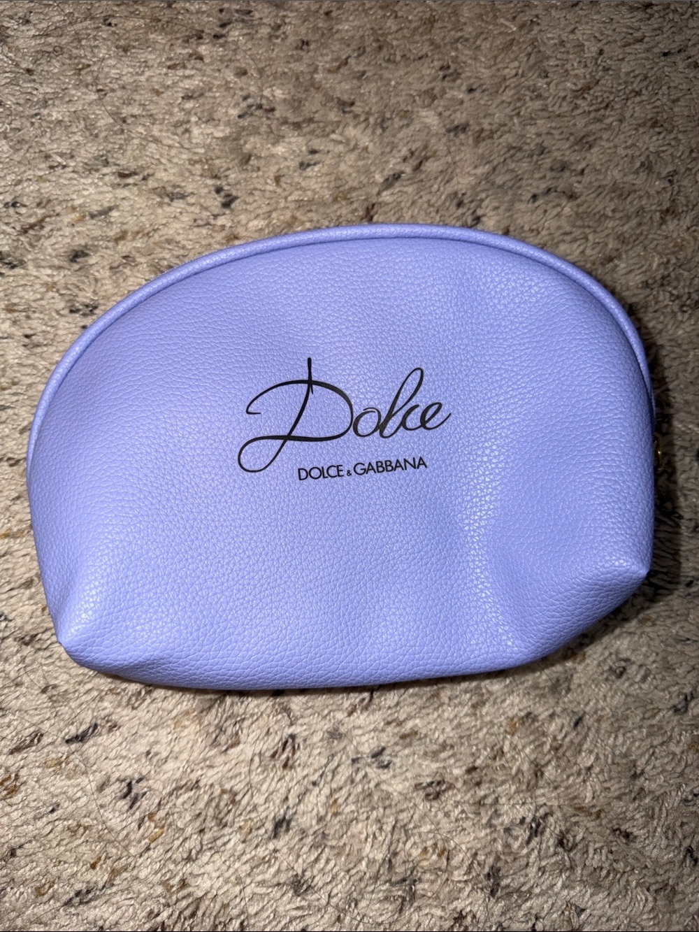 Dolce & Gabbana Lavender Pebbled Cosmetic Pouch